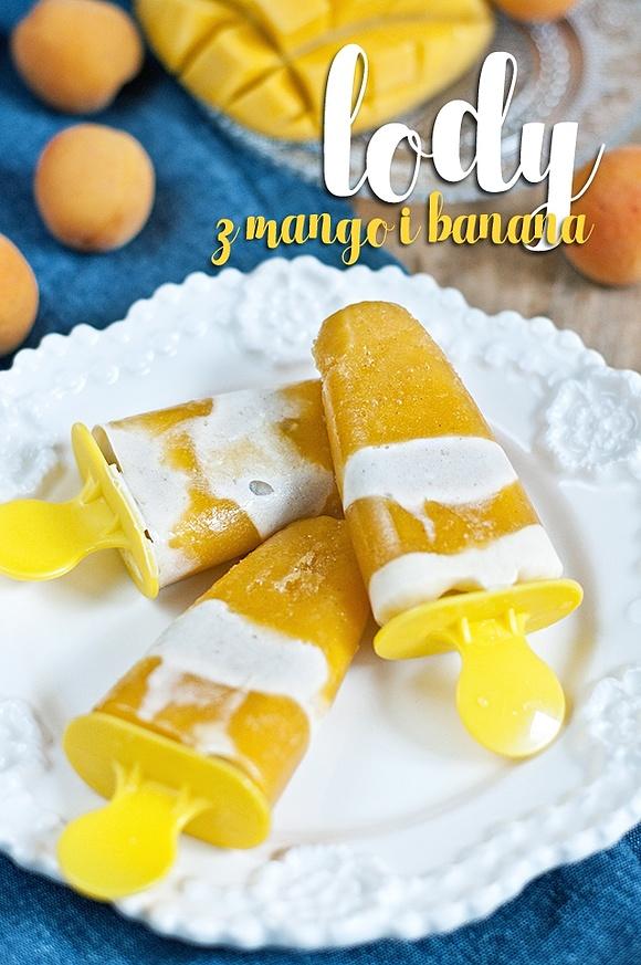 Lody sorbetowo-śmietankowe z mango i bananów, paleo wegańskie