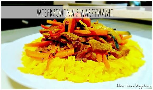 Wieprzowina z warzywami i ryżem