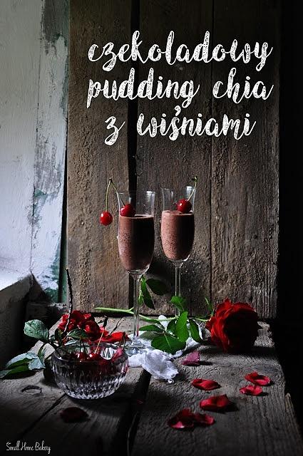 Czekoladowy pudding chia z wiśniami