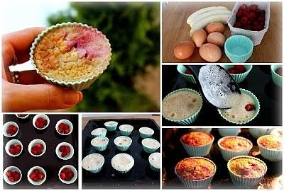 Malinowe muffiny z 3 składników