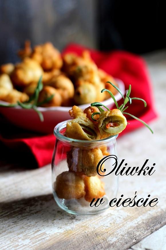 Oliwki w cieście smażone na głęboki tłuszcz
