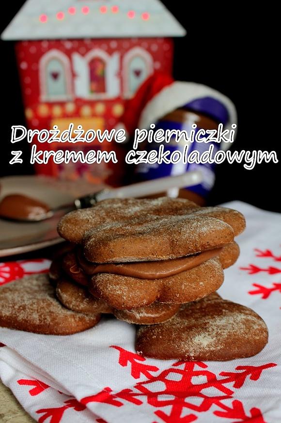 Drożdżowe pierniczki z kremem czekoladowym