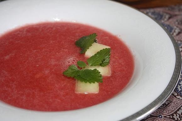 Chłodnik arbuzowo melonowy