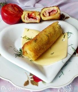 Krokiety z chleba tostowego z serem i szynką