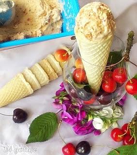 Lody śmietankowo-czereśniowe bez maszynki
