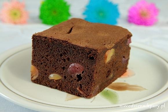 Brownie z czereśniami