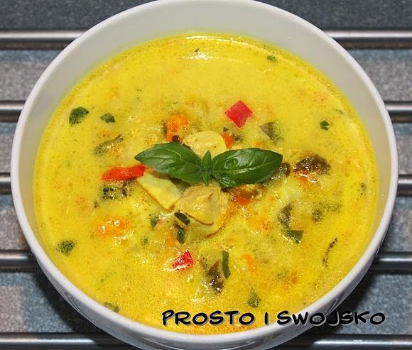 Zupa kokosowo-porowa