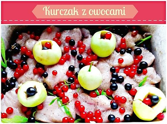 Kurczak pieczony z owocami