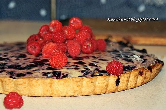 Tarta z kremem serowym waniliowo jagodowym