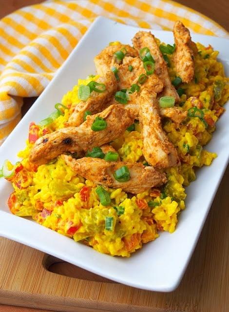 Kurczak na sałatce curry