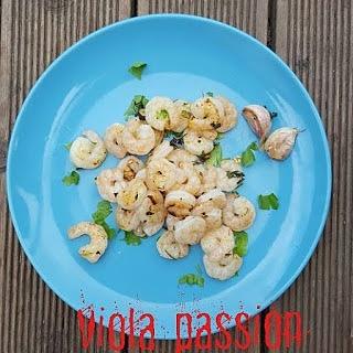 Grillowana Królewskie Krewetki