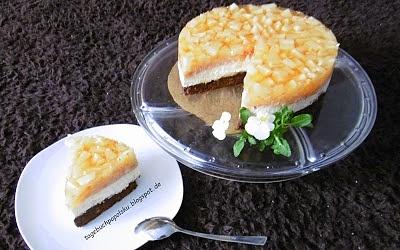 Tort z ananasem i kremem z serka Philadelphia bez pieczenia