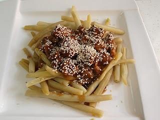Kurczak teriyaki z fasolką szparagową