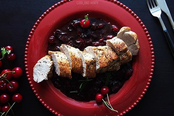 Polędwiczka wieprzowa w wiśniowym sosie balsamicznym