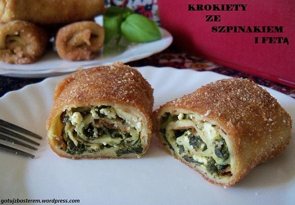Krokiety ze szpinakiem i fetą