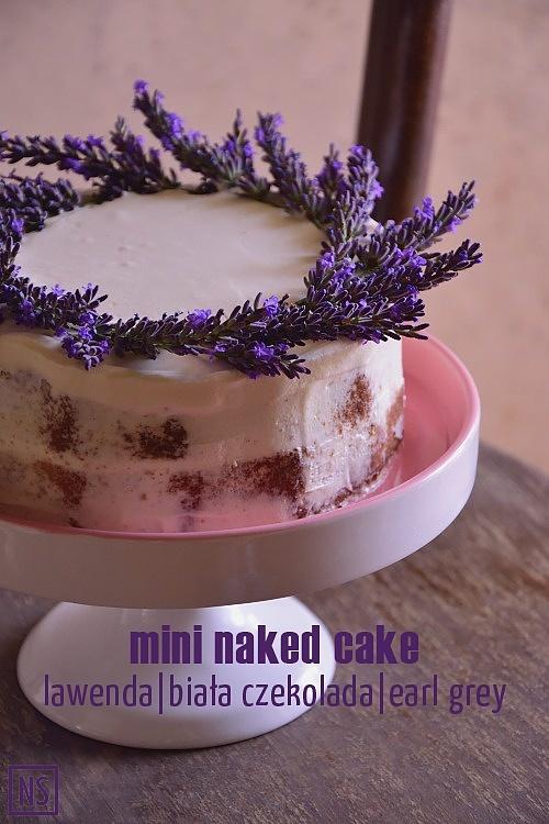 Mini naked cake z lawendą, białą czekoladą i Earl Grey