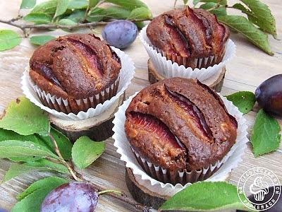 Owsiane muffinki ze śliwkami