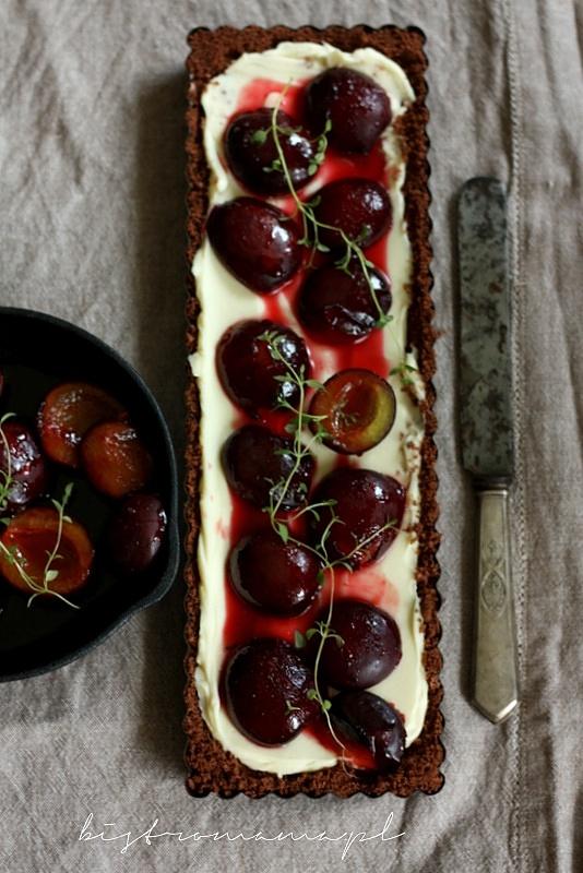 Tarta ze śliwkami bez pieczenia