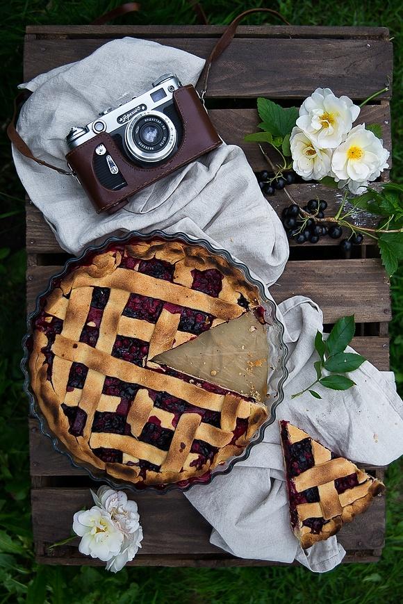 Orkiszowa tarta z porzeczkami