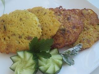 Placki ziemniaczane z pieczarkami i kurkumą