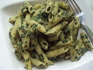 Penne ze szpinakiem