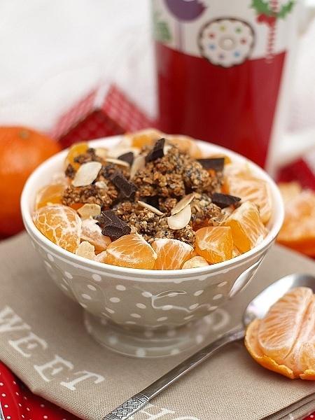 Christmas overnight oats parfait