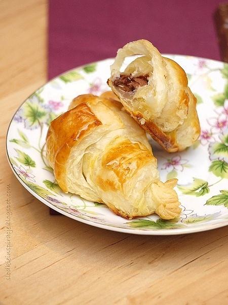 Rogaliki francuskie z czekoladą