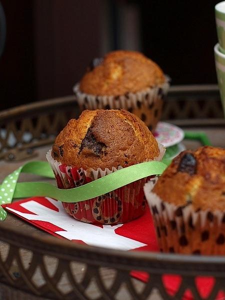 Amerykańskie muffiny z czekoladą