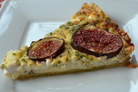 Tarta z figami i serem kozim
