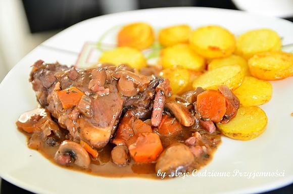 Coq au vin - kurczak w winie
