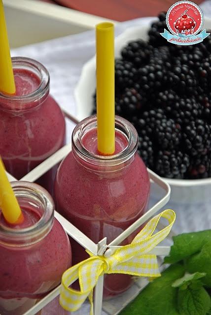 Koktajl jeżynowy z mascarpone