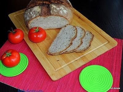 Chleb żytni i pszenny na drożdżach bez foremki
