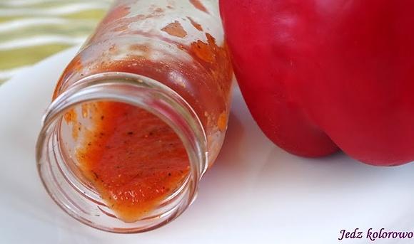 Ketchup z pieczonej papryki i cukinii bez pomidorów