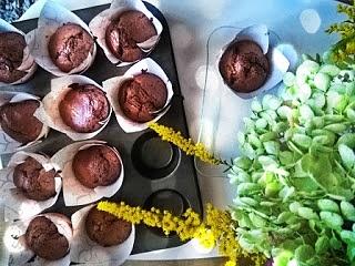 Muffinki czekoladowe z mąki i czekolady