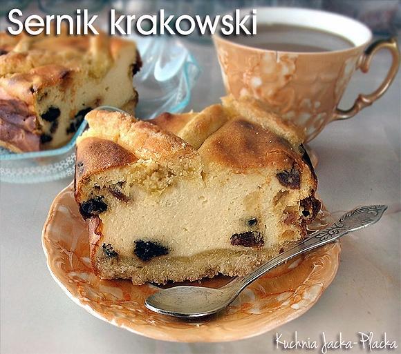 Sernik krakowski na kruchym cieście z twarogiem