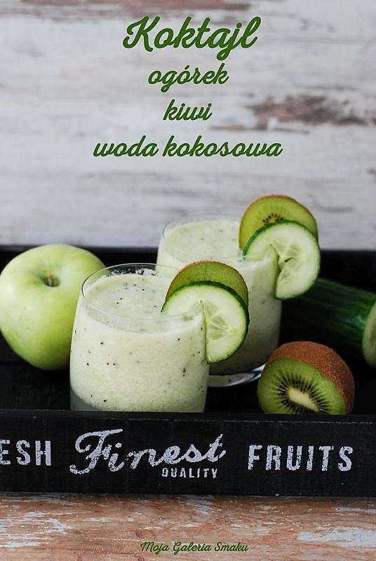 Koktajl ogórek kiwi woda kokosowa