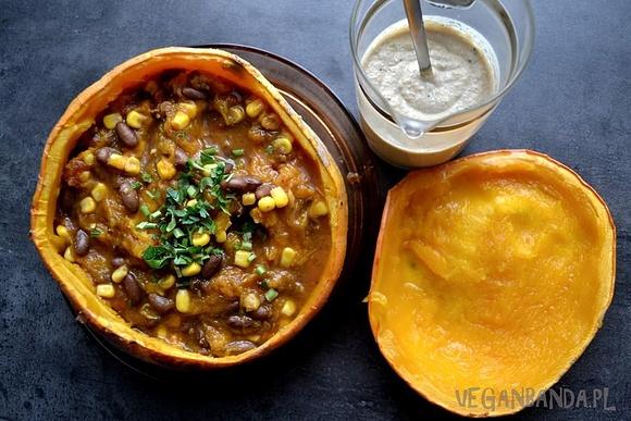 Chili z pieczoną dynią i fasolą