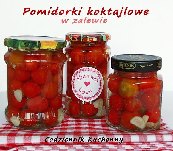 Pomidorki koktajlowe w słonej zalewie