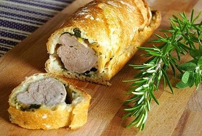 Toskańska polędwiczka w bagietce z ziołami