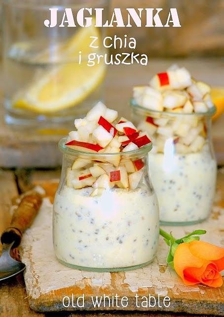 Jaglanka z chia i gruszką