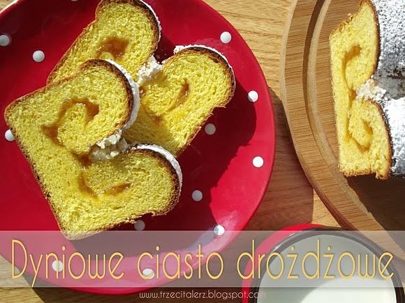 Dyniowe ciasto drożdżowe z musem z dyni kuchnia podkarpacka