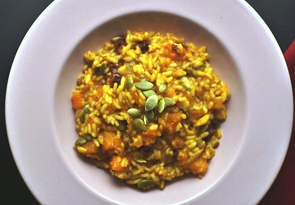 Risotto z dynią i suszonymi pomidorami