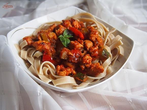 Tagliatelle z indykiem fit