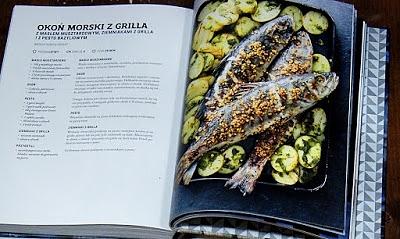 Okoń morski z masłem musztardowym i ziemniakami z pesto bazyliowym