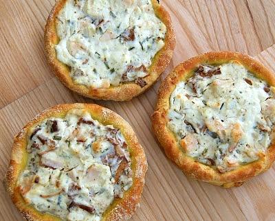 Jesienna tarta z kurkami i serem ricotta