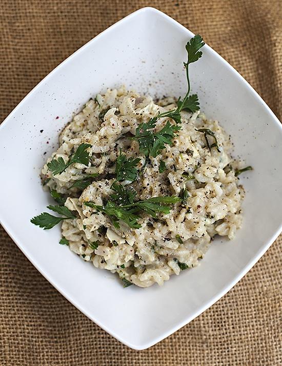 Risotto z camembertem i cebulą