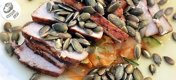 Blanszowane warzywa z pomarańczowym sosem winegret
