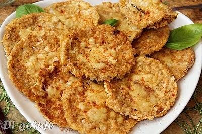 Wafle ryżowe w jajku z serem na śniadanie i kolację