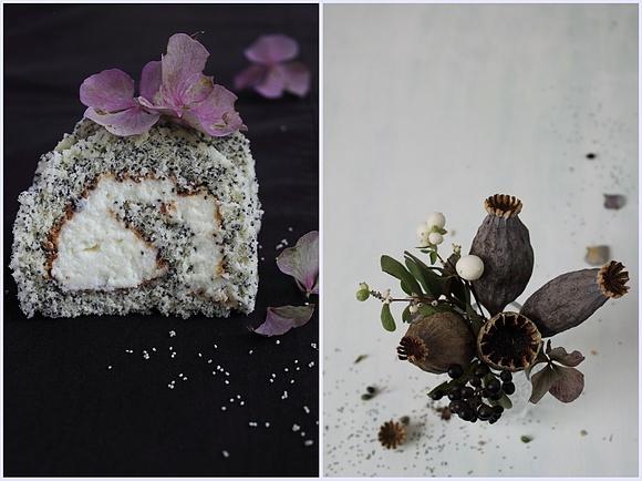 Rolada makowa z mascarpone i białą czekoladą