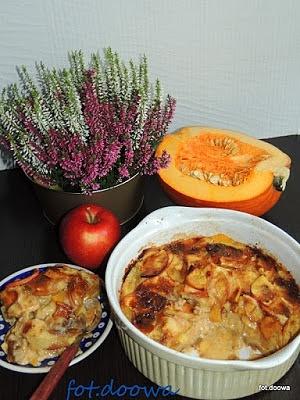 Clafoutis z jabłkami i dynią